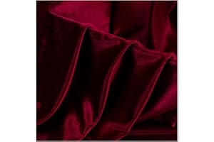 SSWZHANG 155cm de Ancho Tela de Terciopelo Elástico Brillante Para Tapizar Disfraz Ropa Decoración del Hogar Cortinas Tapicería Vestido Silla Manualidades, Rojo Vino(Size:155x200cm,Color:Rojo vino)