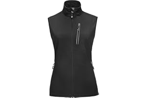 33,000ft Damen Leichte Laufweste Outdoor Softshell Weste Frau Ärmellose Jacke Winddichte Wasserdichte Atmungsaktive Vest Gilet für Laufen Golf Wandern