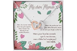 Bramart Collier pour femme A ma femme, Argent - Idées cadeaux pour elle Anniversaire de mariage, Anniversaire ou Noël - Coffret avec dédicace comprise