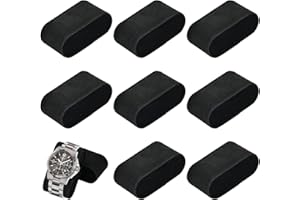 Amexo 8 pcs Watch pad, 8×4.5×3cm Watch Display Cushion Watch Holder Watch Pillow for watches、bracelet and Jewelry, exquisite and fashion, Black