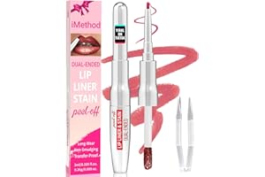 ‎IMETHOD iMethod Lip Liner Stain – Lippenfarbe, 2-in-1-Abzieh-Lippenfarbe mit zwei Enden und Pinzette, natürlich, langanhaltend, einfach anzuwenden, für alle Hauttypen, hält den ganzen Tag, Nude Pink