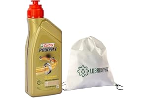 LUBRIALPHA Olio motore 2 tempi lubrificante Castrol Power 1 2T con borsa multiuso conf. 2x1lt