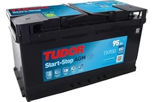 Tudor TK950 Batería de coche Tudor 95Ah 850A, AGM, Apta para coches con sistema Start-Stop - Automóvil de turismo
