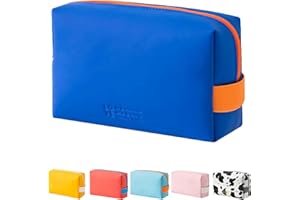 SOLI2 Neceser Organizador de Maquillaje para Mujer-Estuche de Viaje- Bolsa de Aseo Pequeña para Almacenar Cosmeticos (Azul Marino)