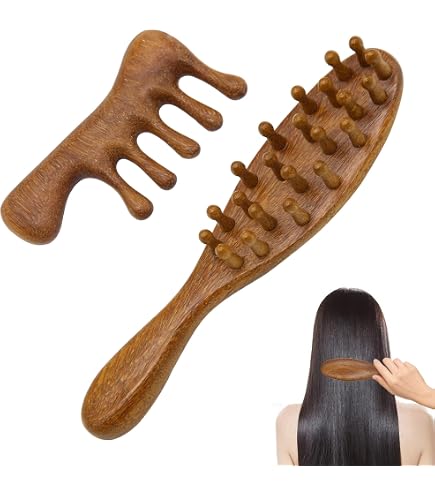 EXCEART Pettine a forma di corno di bue a forma di corno di