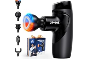 Mini Massage Gun with Heat Therapy, Bob and Brad M7 Plus Portable Deep Tissue Muscle Massager Gun, Percussion Pocket-Sized Massage Gun for Pain Relief & Muscle Recovery, Gifts for Women Men