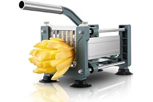 FOHRER Pommesskärare rostfritt stål professionell manuell potatisskärare med 13 mm blad av rostfritt stål, pommes frites skär