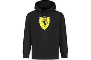 PUMA Scuderia Ferrari F1 Felpa con Grande Logo Scudetto sul Petto