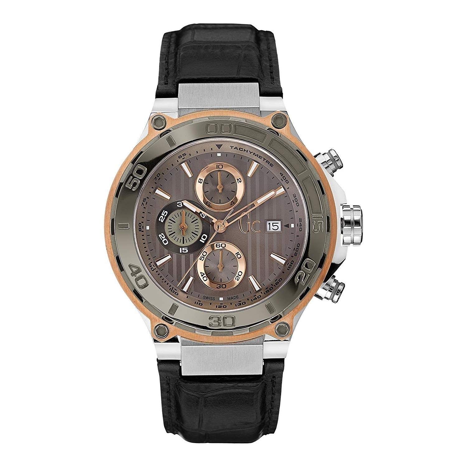 Guess Reloj Reloj Guess Coffee-Tone Y Cuero Multifunción Hombre