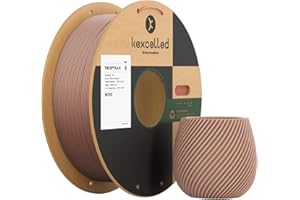 kexcelled Matte PLA Filament 1.75 mm, PLA 3D Printer Filament +/- 0.03 mm, Frosted Texture, Matte Surface, 1 kg Spool (2.2 lbs), for FDM Printer, Terracotta