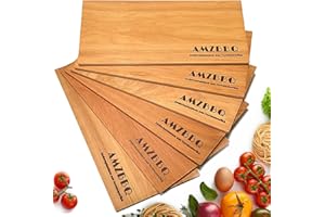 AMZBBQ® Premium Grillplanken - 6er Set Zedernholzbretter zum Grillen - 28 x 14 cm Grillbretter für Gas- & Kohlegrill - Räucherbretter für Lachs - Grillzubehör Geschenk für Männer & Frauen
