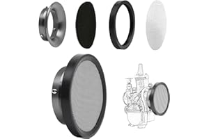 ZSDTRP Carb Velocity Stack Carburetor Air Filter Aluminum Alloy with Sponge Filter and Steel Mesh for PWx 21-30mm (Titanium, 50mm)