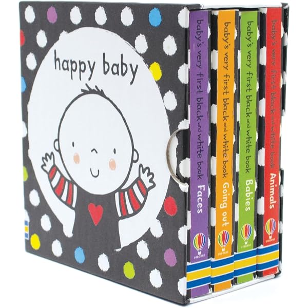 Usborne Baby's Black and White 4 Books Collection Box Set (Animals
