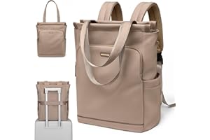 ‎GOLF SUPAGS GOLF SUPAGS Convertible Laptop-Rucksack für Frauen Casual Daypack Notebook Tote Bag für Arbeit Hochschulen Reisen Freizeit (Champagnerfarben)