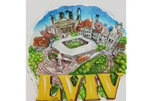 MUYU MAGNET 3D Lwów Ukraina magnes na lodówkę pamiątka naklejka dekoracja domu i kuchni, Lwów Ukraina magnes na lodówkę