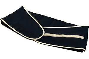 GIRAFFENLAND Faja térmica lumbar de semillas con cierre, largo aprox. 135cm, azúl oscuro. Cojín térmico para la espalda. Huesos de cerezas