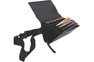 CLAIRE-FONCET Leder Kellnertasche, Kellnergeldbörse, Kellnergeldbeutel, Inkl. Euro-6 Geldmünszen-Geldwechsler Sorter Bzw. Münzenhalter, Münzsortierer, Münzspender, Schliessung Mit Starken Magneten