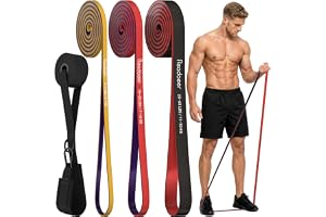 Set med motståndsband för män och kvinnor, 5 nivåer träningsband, 5-125 lbs | Fitnessband, TPE pull up hjälpband, kroppssträckning, fettförlust, sjukgymnastik, muskelträning hemma träning, gym