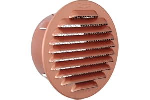 La Ventilazione GATR100R Griglia Tonda da Incasso, Alluminio ramato, ø 92 mm