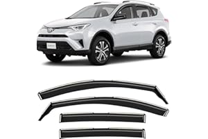 CLIM ART Lot de 4 deflecteur Voiture pour/Compatible avec Toyota RAV4 2013-2018 SUV, deflecteur d air, déflecteurs pour Auto, enfichables