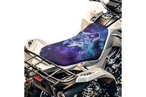 Wanyint All-Weather ATV Seat Cover 25x10 Inch, Waterproof Heavy Duty 4 Wheeler Seat Cover ATV Accessories Decor for Yamaha Raptor 700, Polaris Sportsman 450/750, Galaxy Wolf Butterfly