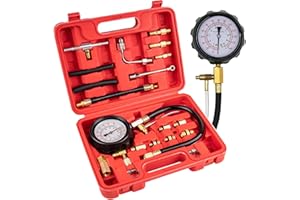 CHANG QI Kraftstoffeinspritzdruckprüfer mit Adapter und Manometer 0-140PSI Kraftstoffpumpendruckprüfer, Auto, LKW, Motorrad, Diagnosewerkzeuge