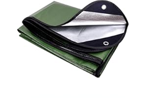 E EASTSTORM Robusta Coperta Termica Emergenza Riutilizzabile, 150 * 210 cm Termico Telo Impermeabile, Telone di Tessuto Campeggio per Coprire, Salvataggio Protegge da Freddo, Pioggia