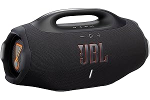 JBL Boombox 4 Tragbarer Bluetooth Lautsprecher, JBL Pro Sound mit AI Sound Boost, IP68 Wasser- und Staubdicht, Bis zu 34h Wiedergabe, Auracast Multi-Speaker, 2 Bass-Boost-Modi, Schwarz