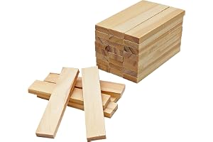 HAOBIN träklossar träbyggstenar träklossar trä 100x20x7 mm träklossar trälist träpinnar hantverksträ för DIY-projekt och deko