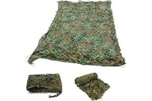 NOUJEN Red de camuflaje, red de camuflaje militar, camping, paisaje forestal, para exteriores, jardín, fiesta, decoración, sombrilla