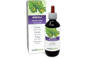 Rhodiola (Rhodiola rosea o Sedum roseum) Roots Alcohol-Free Mother Tincture Naturalma - Liquid Extract Drops 200 ml - Food Supplement - Vegan