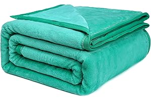 KANKAEU Coperta Pile 160x200 cm, 380GSM Plaid di Lana Super Morbida e Delicata, Plaid Pile, Coperta Pile Singolo, Coperta Come Coperta Divano, Coperta di Flanella, Plaid Divano, Turchese