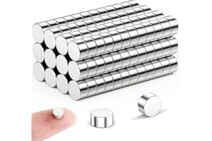FINDMAG Piccoli magneti forti, al neodimio extra forti, magneti forti per lavagnetta magnetica, magneti per frigorifero, per artigianato, casa, ufficio, foto (50 pezzi, 6 mm x 3 mm)