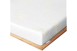 Newentor® Dual-Layer Memory Foam Mattress Topper - Generous Thickness Mattress Topper Double Bed with Back Support - Mattress Topper for Sofa Bed, Caravan, Hard Mattress, Old Mattress, Double White