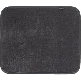 Brabantia Microfibre Dish Drying Mat for Sink - Dark Grey | Countertop, Thick Microfiber, Highly Absorbent, Foldable, Machine