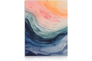 Dazzlewall Mental Health Wandbilder, Einatmen Ausatmen Meditation Abstrakt Aquarell Leinwand Bilder für Therapie Büro Schlafzimmer Deko 30×40 cm Ungerahmt