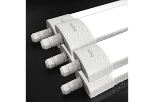 ‎BULING buling 5er Feuchtraumleuchte LED 60CM, 18W 1800LM Led Reihenschaltung Feuchtraumlampe Wannenleuchte Deckenleuchte IP66 Wasserdicht Leuchte für Keller Garage Werkstatt Büro,4000K Neutralweiß