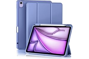 Maledan Etui na iPada Air 27.9 cm 2024 M2/2025 M3, iPad Air 5. 4. generacji (10,9 cala 2022/2020) z uchwytem na rysik, elastyczne podparcie pleców z tworzywa TPU, ładowanie ołówkiem, automatyczne
