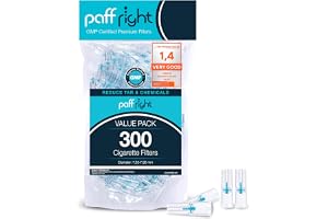 Paffright 300 Cigarette Filter Munstycke, Cigarettfilter, Anti-Tjära Filter för Cigarett, Anti Tjära Filter, Plast Cigarettfilter 8mm, Cigarettmunstycke för Regular