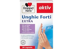 Unghie Forti EXTRA – Integratore per Unghie Fragili con Biotina, Zinco e Selenio – con Silice ed Estratto di Melograno – 30 Capsule – Senza Glutine e Senza Lattosio – 1 al Giorno - Doppelherz