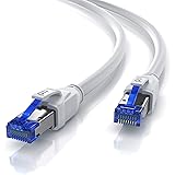 CSL Câble réseau CAT.8 15 m 40 Gbits – Câble réseau LAN – Câble Ethernet Gigabit haute vitesse – 40 000 Mbits – Blindage S/FT
