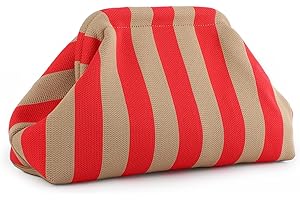 LHHMZ Summer Beach Clutch for Women Dumpling Clutch Woven Crochet Handbags Casual Cloud Crochet Bag