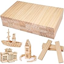 100 Stück Bastelklötzchen Aus Kiefernholz - 110x22x8mm Naturholz | DIY Baumaterial