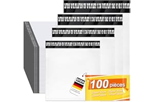 EITEYI Enveloppe Plastique Expedition 100PCS Emballage Colis Vinted-4 Tailles Différentes-Résiste à l’eau et aux déchirures Colis Vinted-Autoadhésive Emballage Colis Vetement-Sac Envoie Colis Vinted