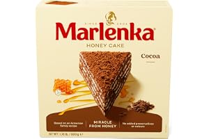 MARLENKA® Honungstårta med kakao – Honungskaka, tårta, bakverk (1 x 800 g)