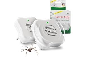 GARDIGO® Répulsif Anti-Araignées à Ultrasons – Lot de 2 | Usage Intérieur, Portée 25 m² | Antiparasitaire Ultrasonique, sans Produit Chimique