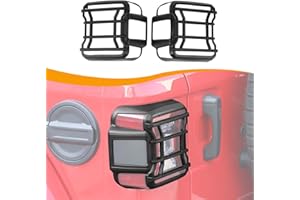 Hoolcar Tail Light Guards Rear Light Cover Protector Compatible with Jeep Wrangler JL JLU 2018-2024, Exterior Accessories, Black, for LED Lamp