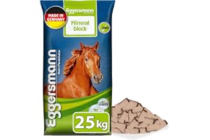 Äggersmann, mineraltillskott foder, mineraltegelstenar för hästar, paket med 1 (1 x 25 kg)