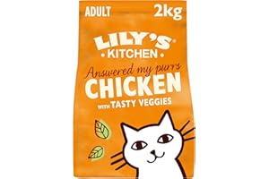 Lily's Kitchen Made with Natural Ingredients Adult Dry Cat Food Bag Chicken with Veggies Grain-Free Recipe 2kg