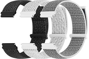 Yunshare 22mm Nylon Armband Kompatibel mit Samsung Galaxy Watch 3 45 mm/Galaxy Watch 46 mm/Gear S3 Frontier/Classic/Garmin Venu 3/Venu 2/Vivoactive 4/Fossil Gen 6 44 mm Sport Uhrenarmband Damen Herren